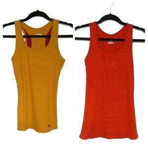2 Under Armour heatgeat Tank Tops Size Small‎